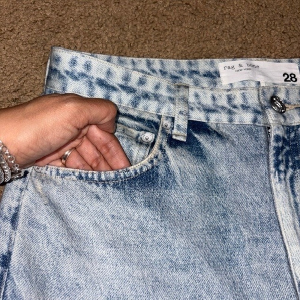 Rag & Bone Miramar Sofie Wide Leg Pants Cotton Terry Sweatpant Jean Rally 28 - Picture 5 of 11